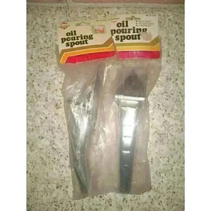 (2) Vintage Metal Oil Pouring Spouts #2-1102 Chieftain